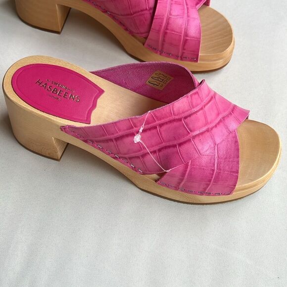 Swedish Hasbeens Fuchsia Mules - Picture 9 of 16